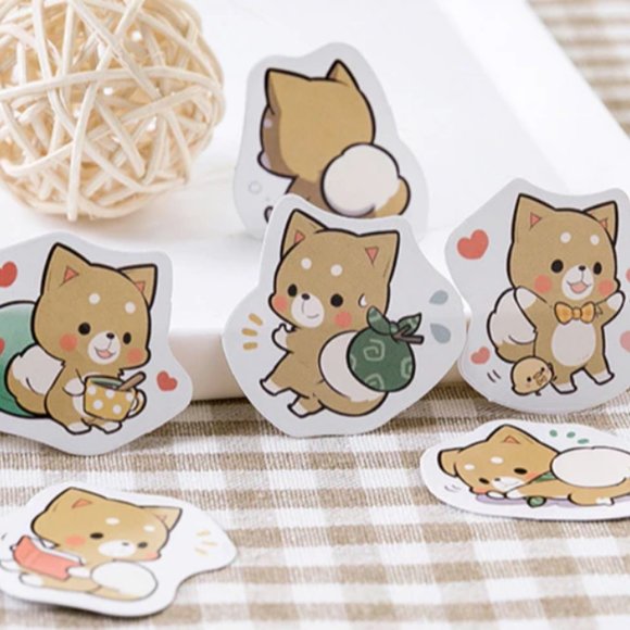 Kawaii Shiba Inu Stickers - Picture 1 of 10